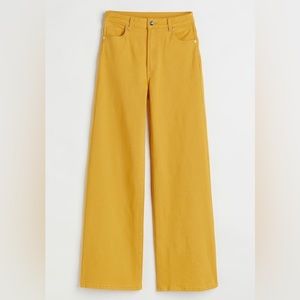 Yellow Wide Leg Jeans size 4